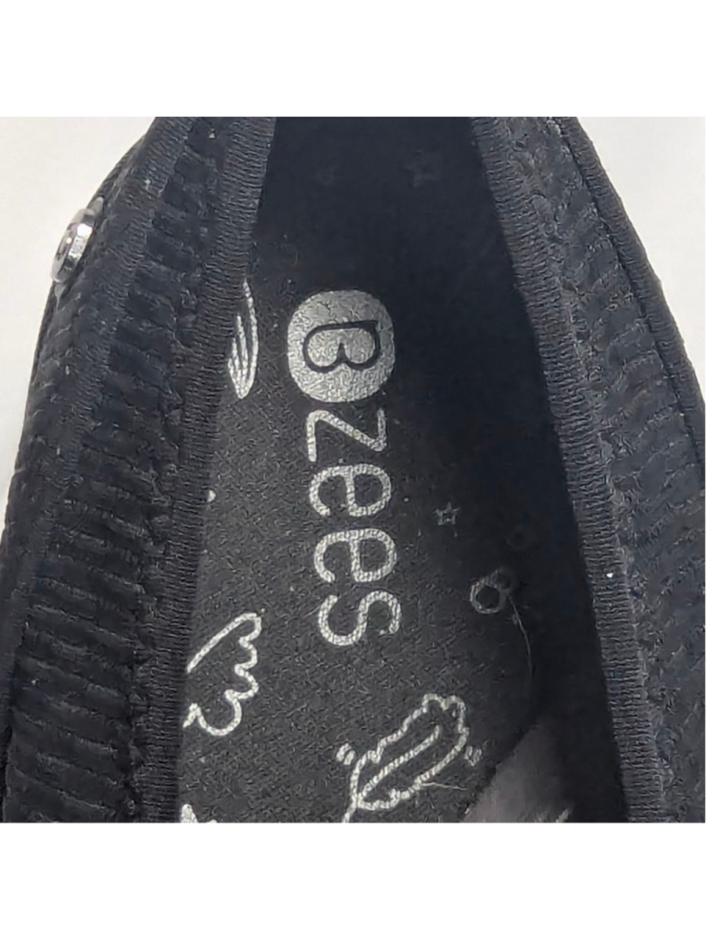 Bzees Black Knit Slip On Comfort Flats Womens Size 8M - Picture 4 of 9